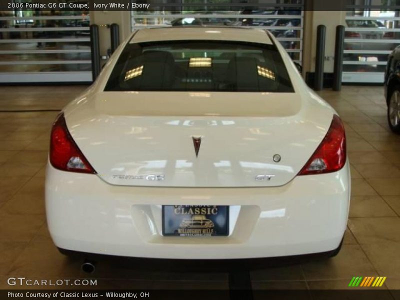 Ivory White / Ebony 2006 Pontiac G6 GT Coupe