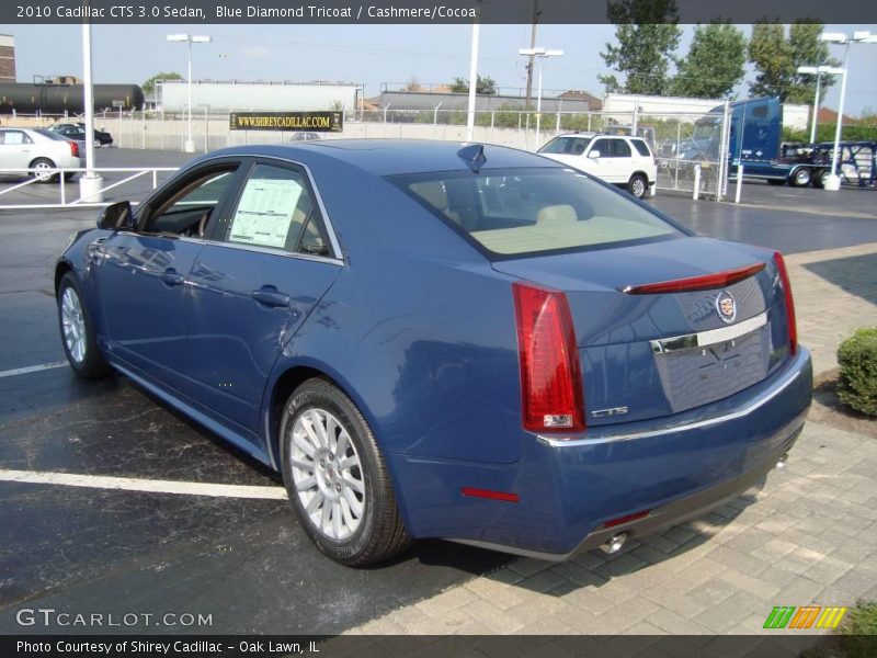 Blue Diamond Tricoat / Cashmere/Cocoa 2010 Cadillac CTS 3.0 Sedan