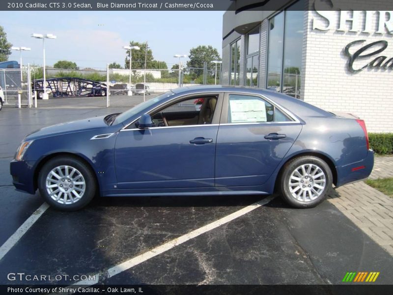 Blue Diamond Tricoat / Cashmere/Cocoa 2010 Cadillac CTS 3.0 Sedan