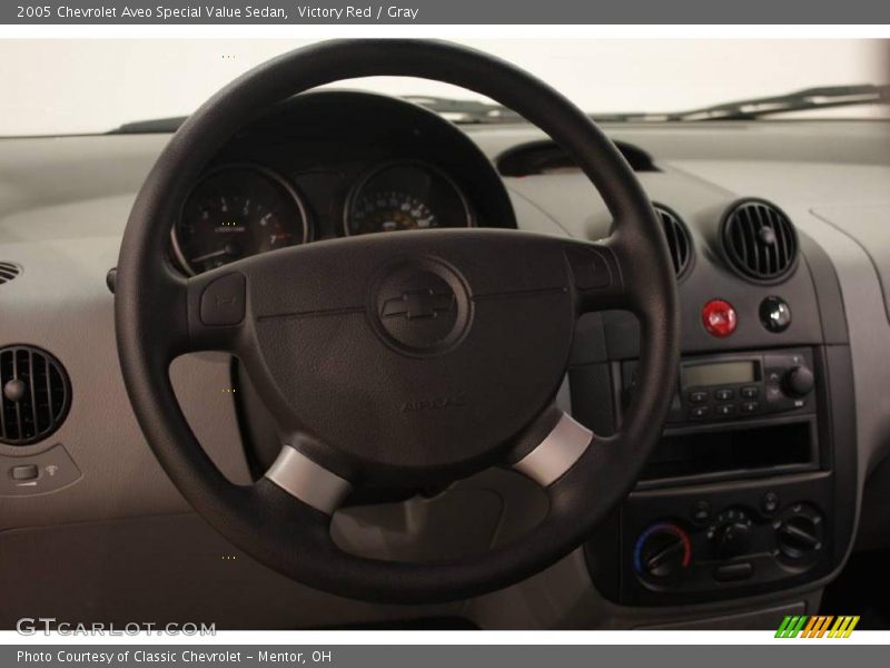 Victory Red / Gray 2005 Chevrolet Aveo Special Value Sedan
