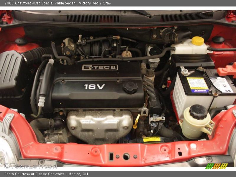 Victory Red / Gray 2005 Chevrolet Aveo Special Value Sedan