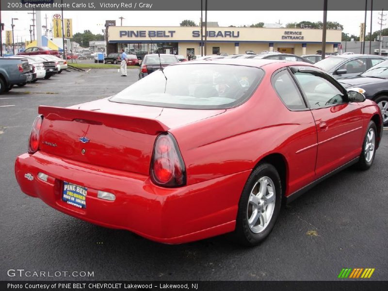 Victory Red / Gray 2003 Chevrolet Monte Carlo LS