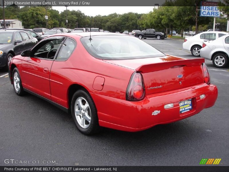 Victory Red / Gray 2003 Chevrolet Monte Carlo LS