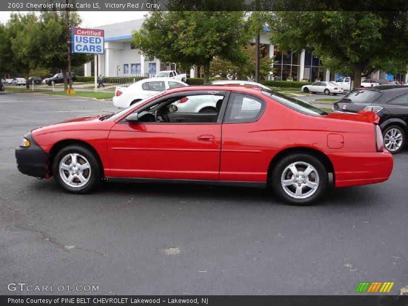 Victory Red / Gray 2003 Chevrolet Monte Carlo LS