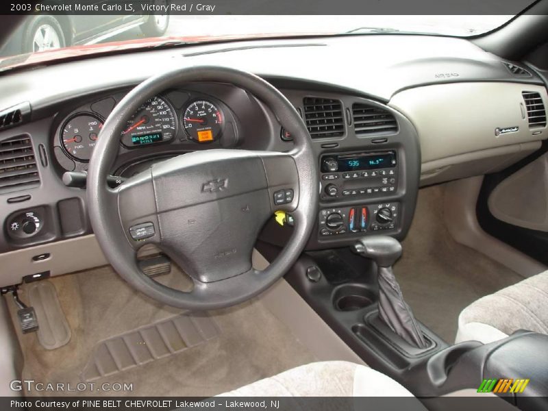 Victory Red / Gray 2003 Chevrolet Monte Carlo LS