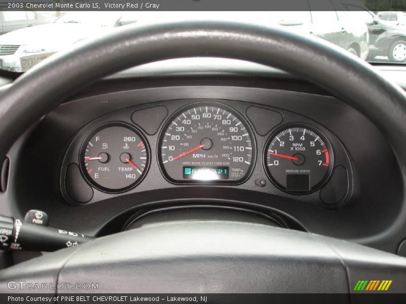 Victory Red / Gray 2003 Chevrolet Monte Carlo LS