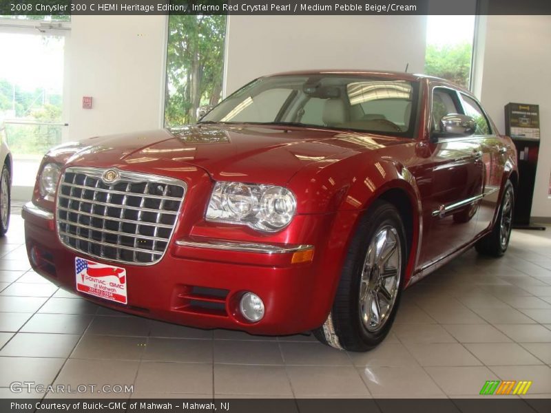 Inferno Red Crystal Pearl / Medium Pebble Beige/Cream 2008 Chrysler 300 C HEMI Heritage Edition