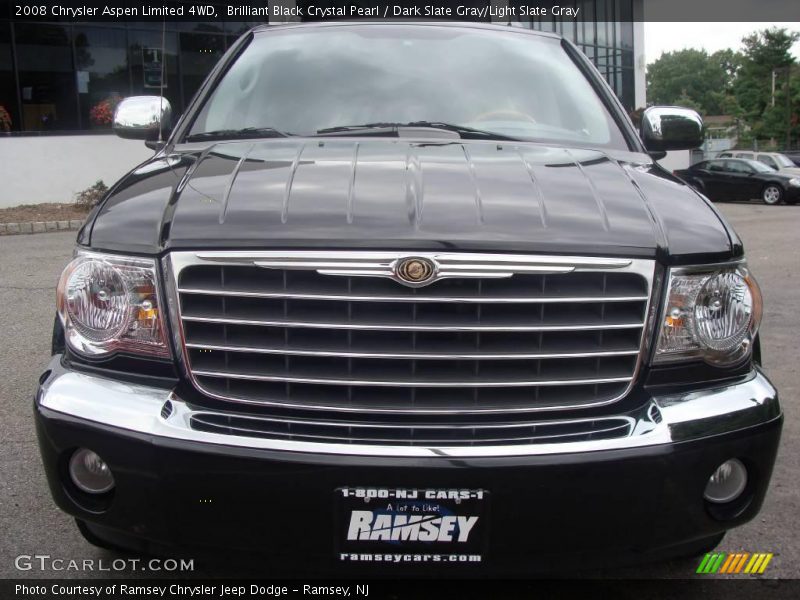 Brilliant Black Crystal Pearl / Dark Slate Gray/Light Slate Gray 2008 Chrysler Aspen Limited 4WD