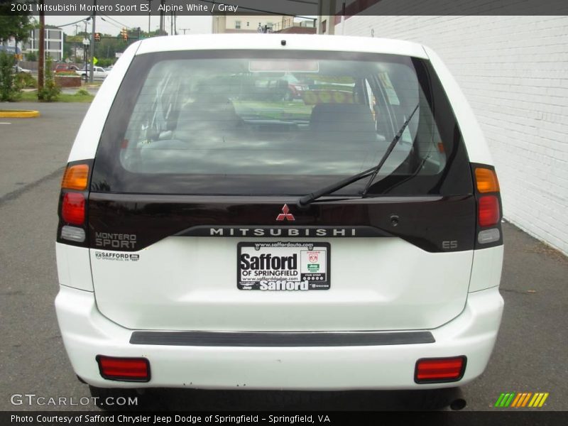 Alpine White / Gray 2001 Mitsubishi Montero Sport ES