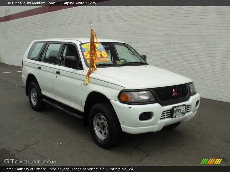 Alpine White / Gray 2001 Mitsubishi Montero Sport ES
