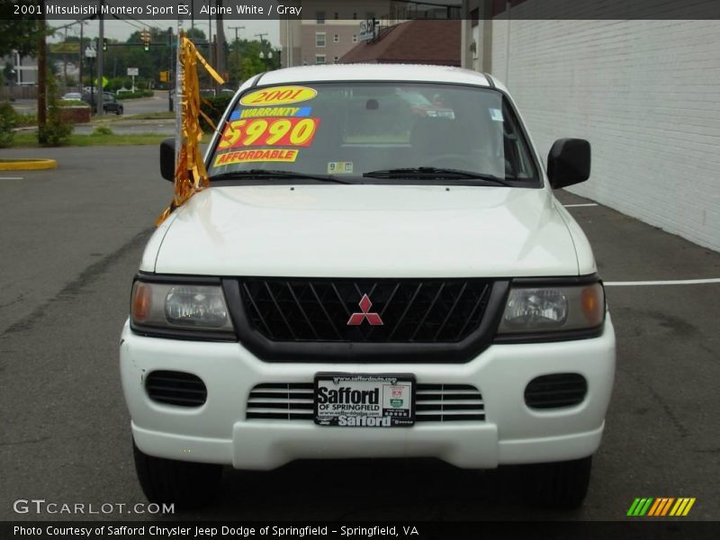 Alpine White / Gray 2001 Mitsubishi Montero Sport ES