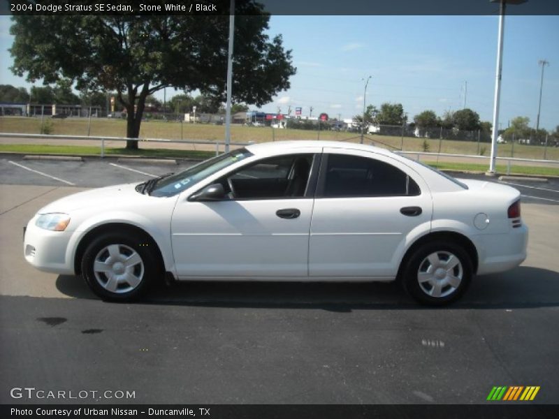 Stone White / Black 2004 Dodge Stratus SE Sedan