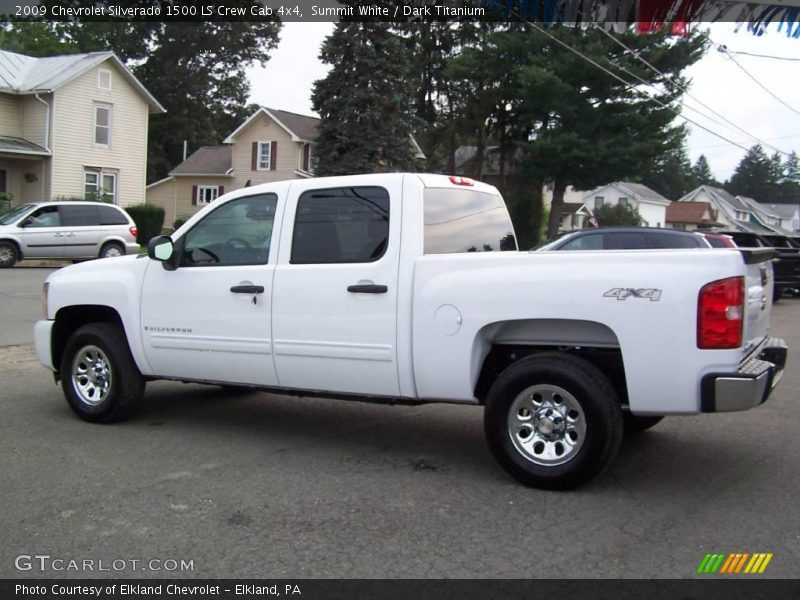 Summit White / Dark Titanium 2009 Chevrolet Silverado 1500 LS Crew Cab 4x4