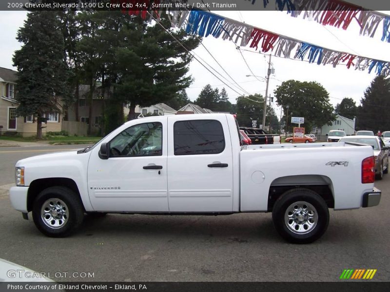 Summit White / Dark Titanium 2009 Chevrolet Silverado 1500 LS Crew Cab 4x4