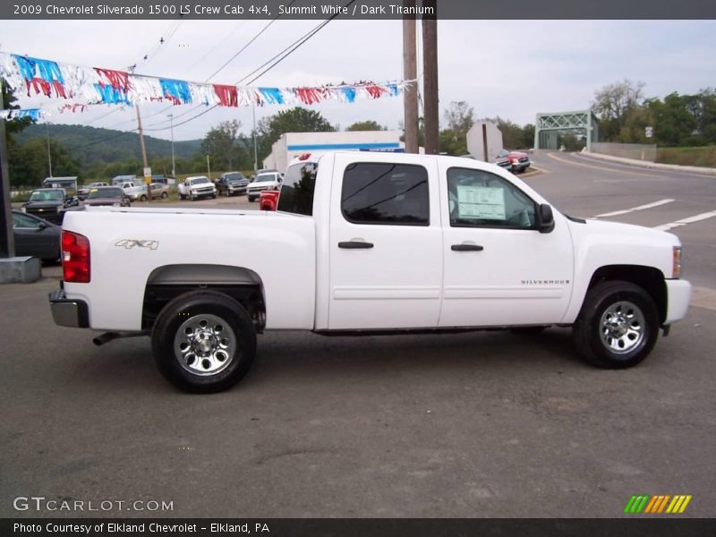 Summit White / Dark Titanium 2009 Chevrolet Silverado 1500 LS Crew Cab 4x4