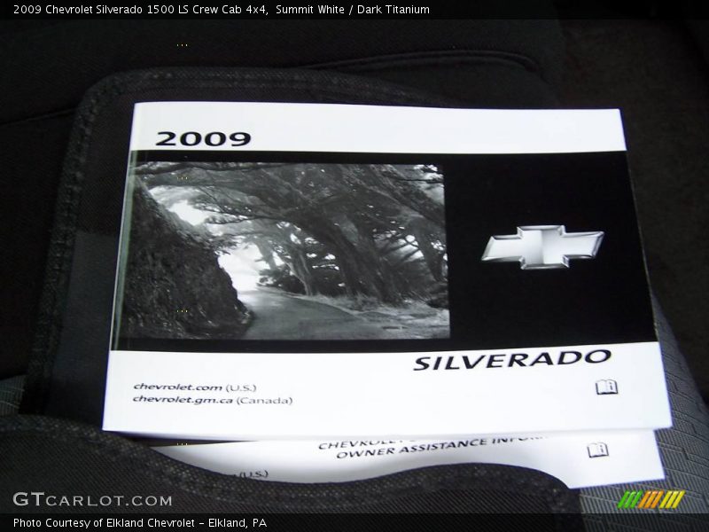 Summit White / Dark Titanium 2009 Chevrolet Silverado 1500 LS Crew Cab 4x4