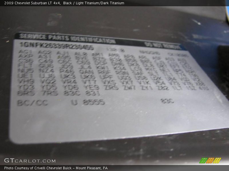 Black / Light Titanium/Dark Titanium 2009 Chevrolet Suburban LT 4x4