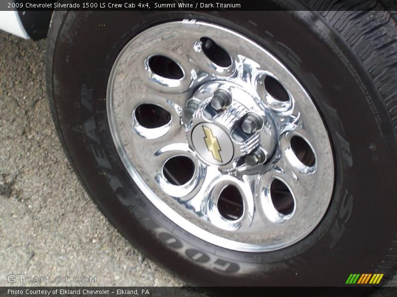 Summit White / Dark Titanium 2009 Chevrolet Silverado 1500 LS Crew Cab 4x4