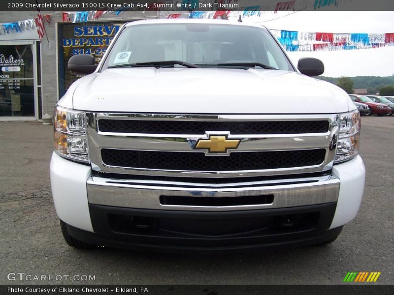 Summit White / Dark Titanium 2009 Chevrolet Silverado 1500 LS Crew Cab 4x4