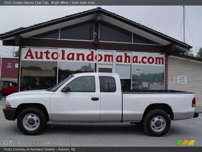 Bright White / Dark Slate Gray 2003 Dodge Dakota Club Cab
