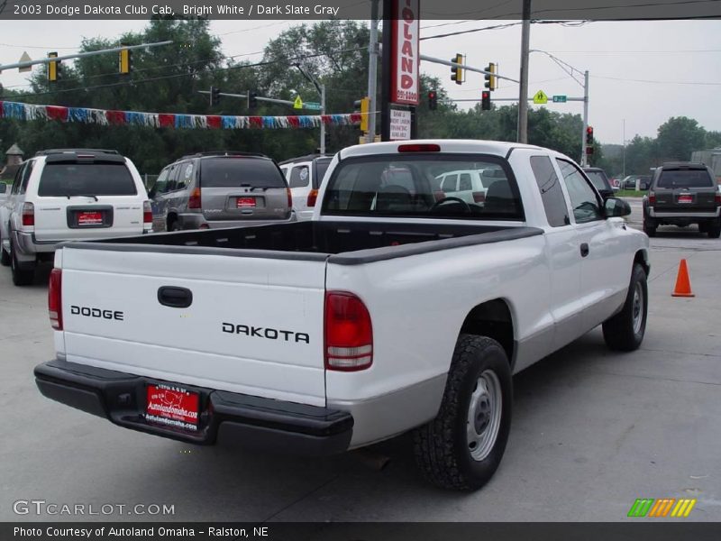 Bright White / Dark Slate Gray 2003 Dodge Dakota Club Cab