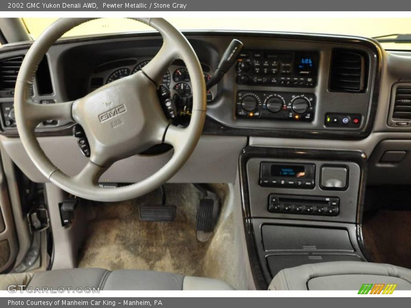 Pewter Metallic / Stone Gray 2002 GMC Yukon Denali AWD