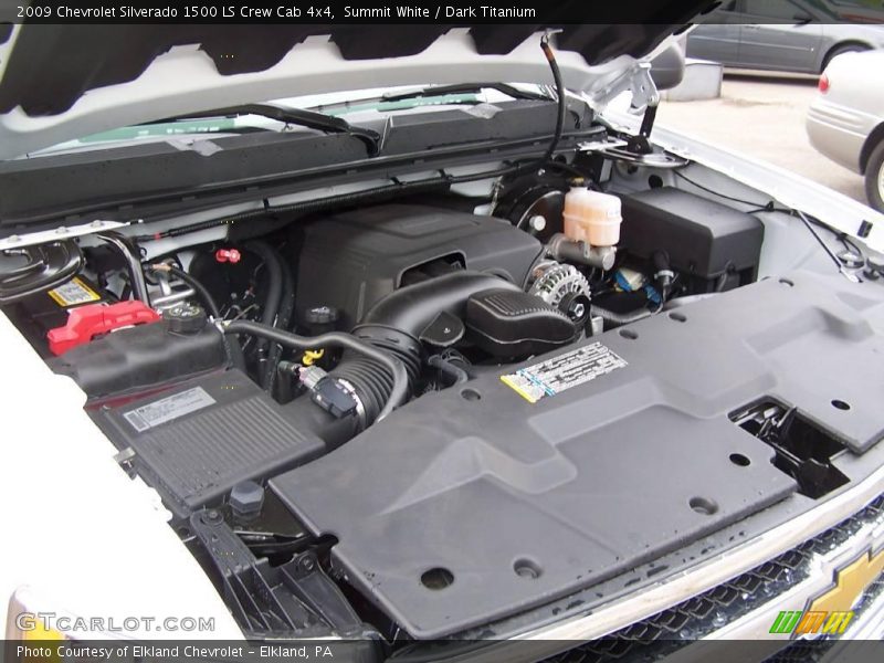 Summit White / Dark Titanium 2009 Chevrolet Silverado 1500 LS Crew Cab 4x4