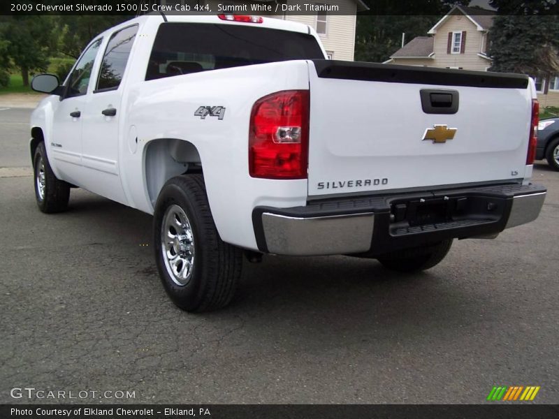 Summit White / Dark Titanium 2009 Chevrolet Silverado 1500 LS Crew Cab 4x4