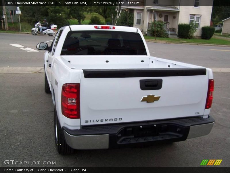 Summit White / Dark Titanium 2009 Chevrolet Silverado 1500 LS Crew Cab 4x4