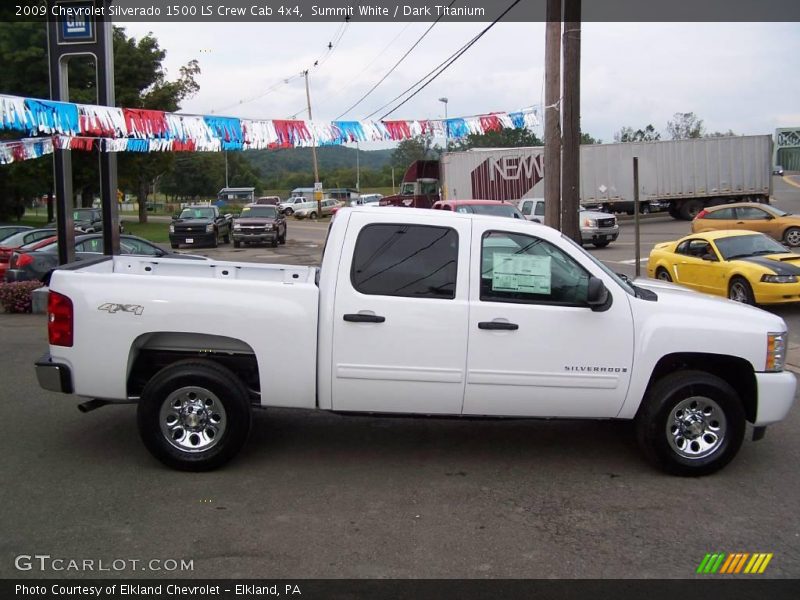 Summit White / Dark Titanium 2009 Chevrolet Silverado 1500 LS Crew Cab 4x4