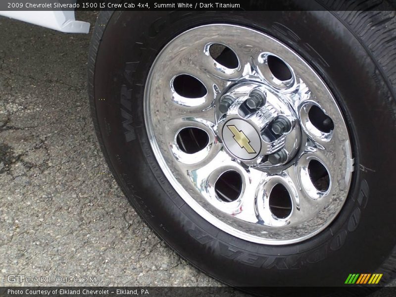Summit White / Dark Titanium 2009 Chevrolet Silverado 1500 LS Crew Cab 4x4