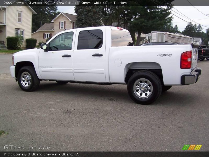 Summit White / Dark Titanium 2009 Chevrolet Silverado 1500 LS Crew Cab 4x4