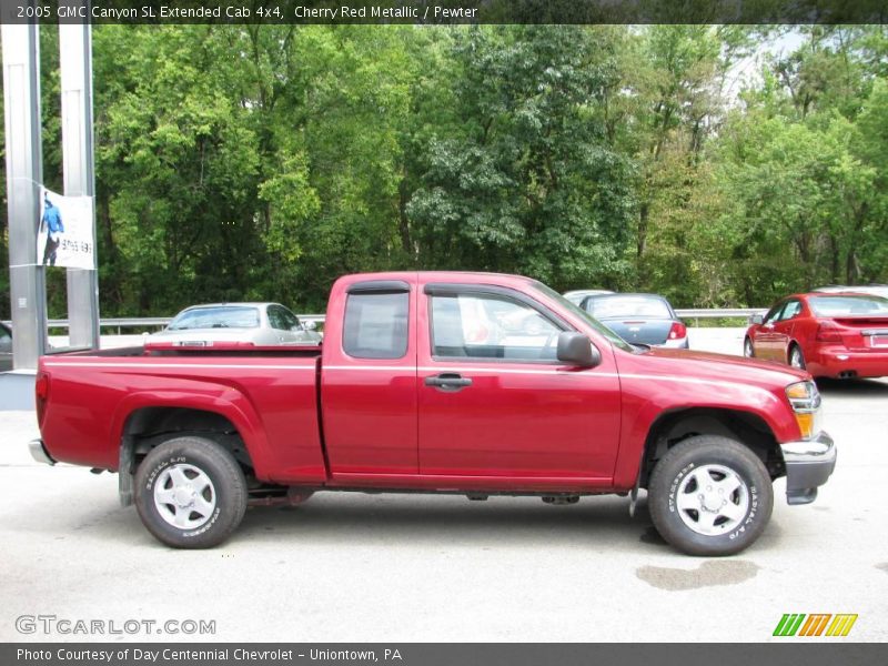 Cherry Red Metallic / Pewter 2005 GMC Canyon SL Extended Cab 4x4