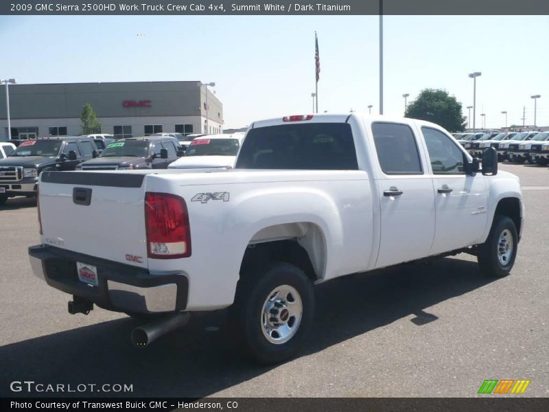 Summit White / Dark Titanium 2009 GMC Sierra 2500HD Work Truck Crew Cab 4x4