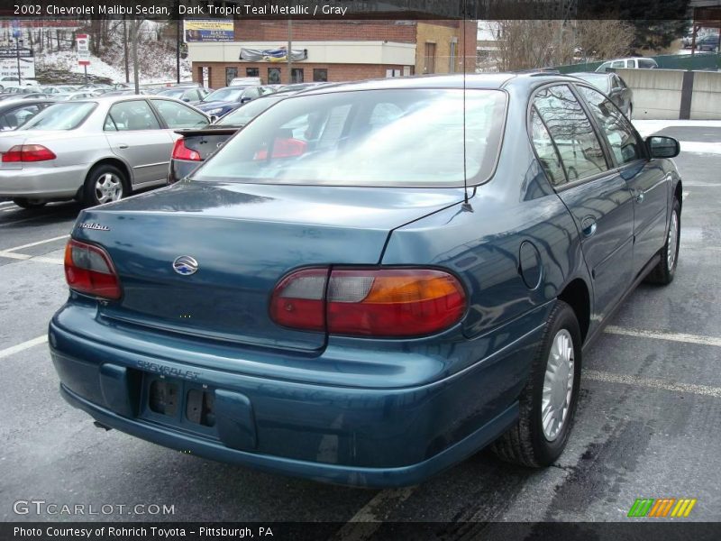Dark Tropic Teal Metallic / Gray 2002 Chevrolet Malibu Sedan
