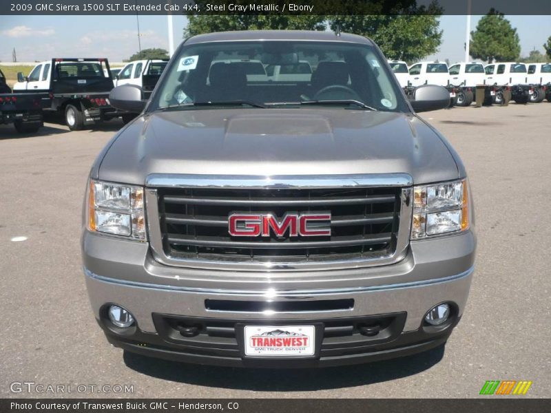 Steel Gray Metallic / Ebony 2009 GMC Sierra 1500 SLT Extended Cab 4x4