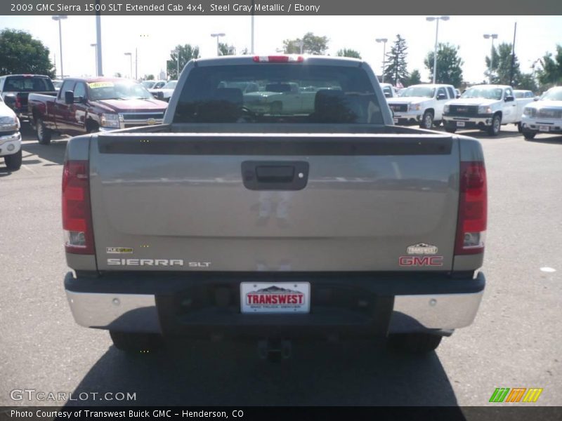 Steel Gray Metallic / Ebony 2009 GMC Sierra 1500 SLT Extended Cab 4x4