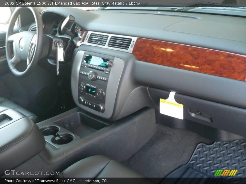 Steel Gray Metallic / Ebony 2009 GMC Sierra 1500 SLT Extended Cab 4x4