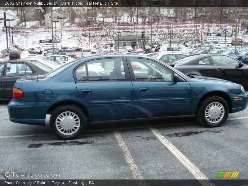 Dark Tropic Teal Metallic / Gray 2002 Chevrolet Malibu Sedan