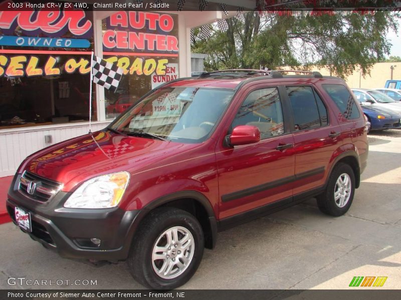 Chianti Red Pearl / Saddle 2003 Honda CR-V EX 4WD