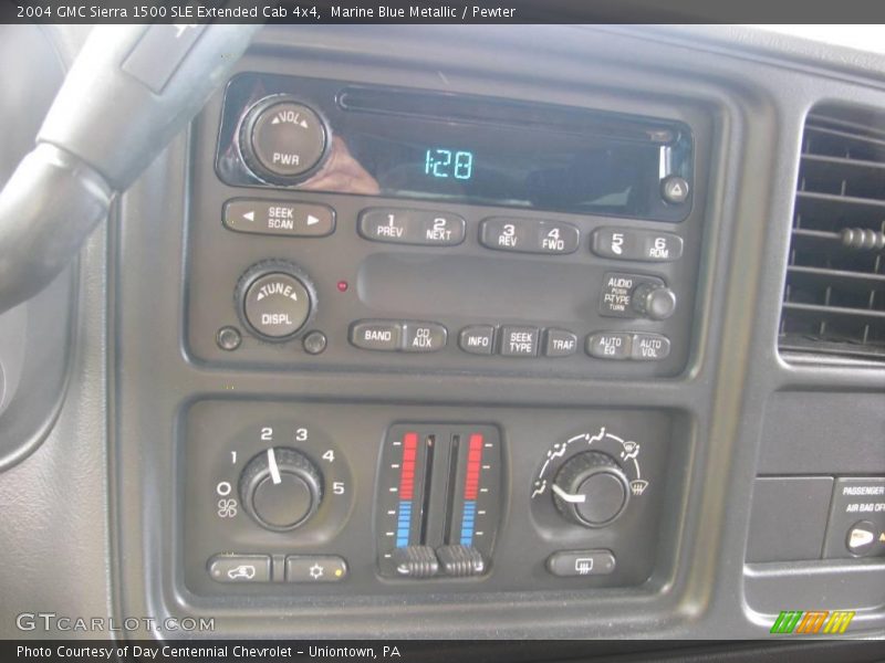 Marine Blue Metallic / Pewter 2004 GMC Sierra 1500 SLE Extended Cab 4x4