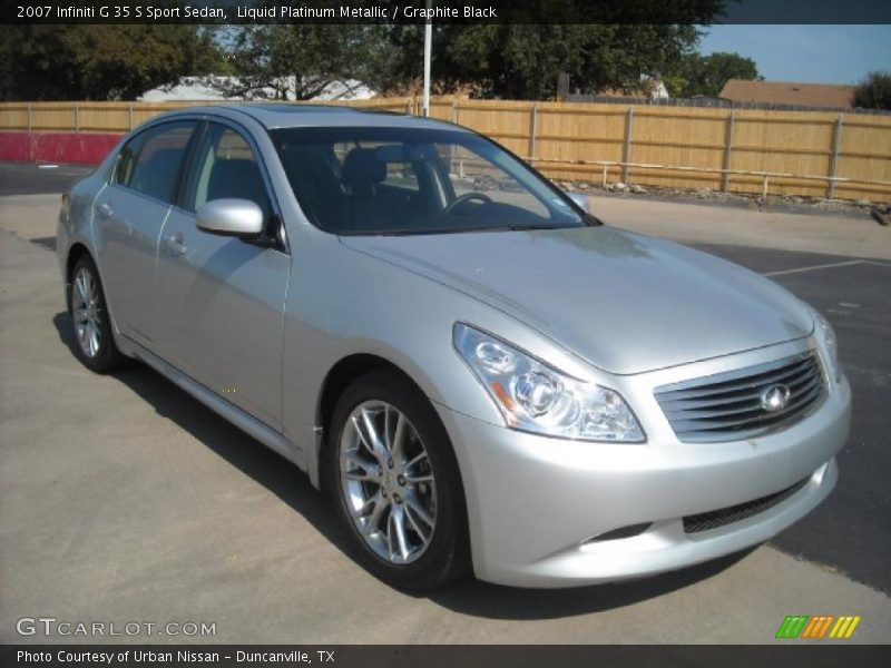 Liquid Platinum Metallic / Graphite Black 2007 Infiniti G 35 S Sport Sedan