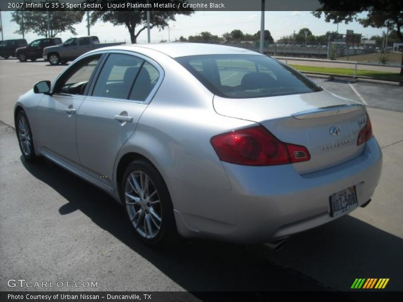 Liquid Platinum Metallic / Graphite Black 2007 Infiniti G 35 S Sport Sedan