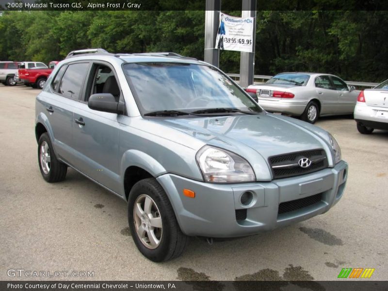 Alpine Frost / Gray 2008 Hyundai Tucson GLS