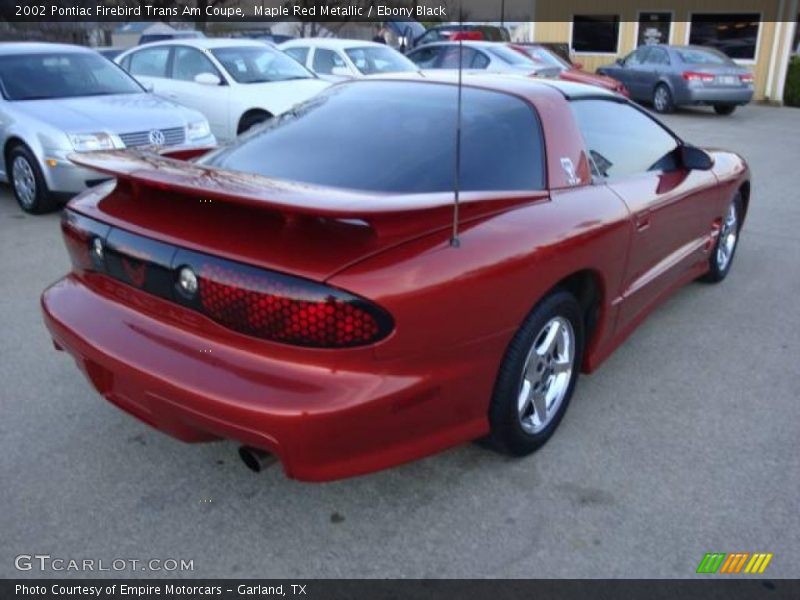 Maple Red Metallic / Ebony Black 2002 Pontiac Firebird Trans Am Coupe