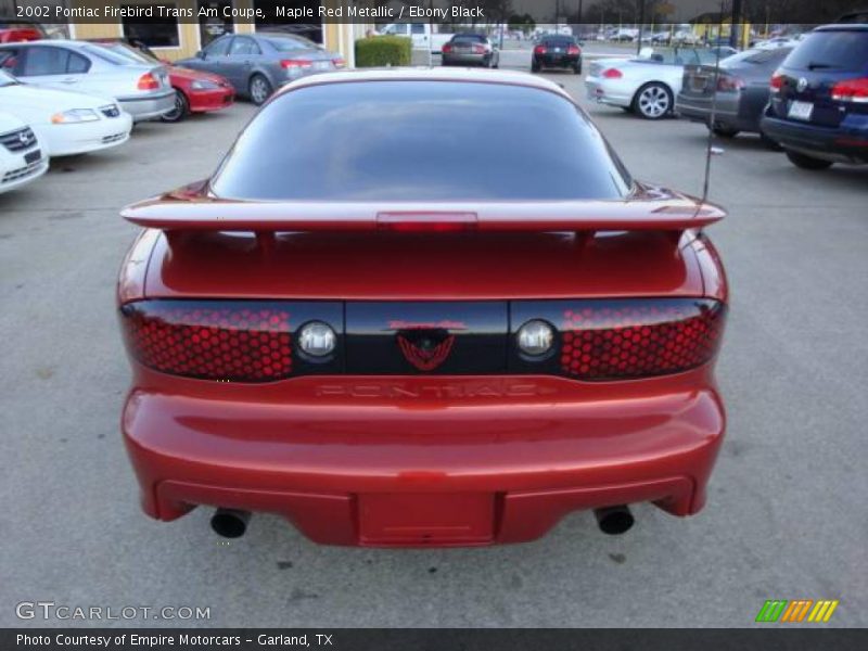 Maple Red Metallic / Ebony Black 2002 Pontiac Firebird Trans Am Coupe