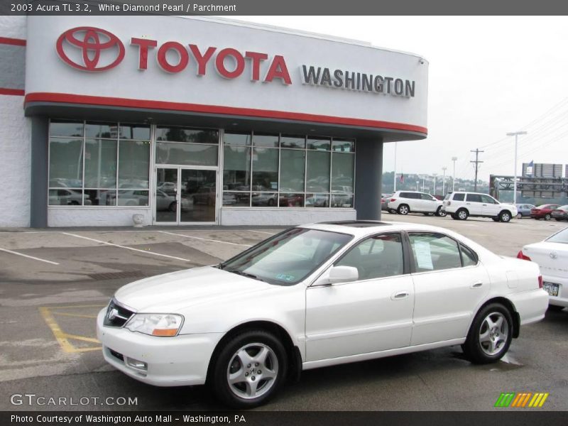 White Diamond Pearl / Parchment 2003 Acura TL 3.2