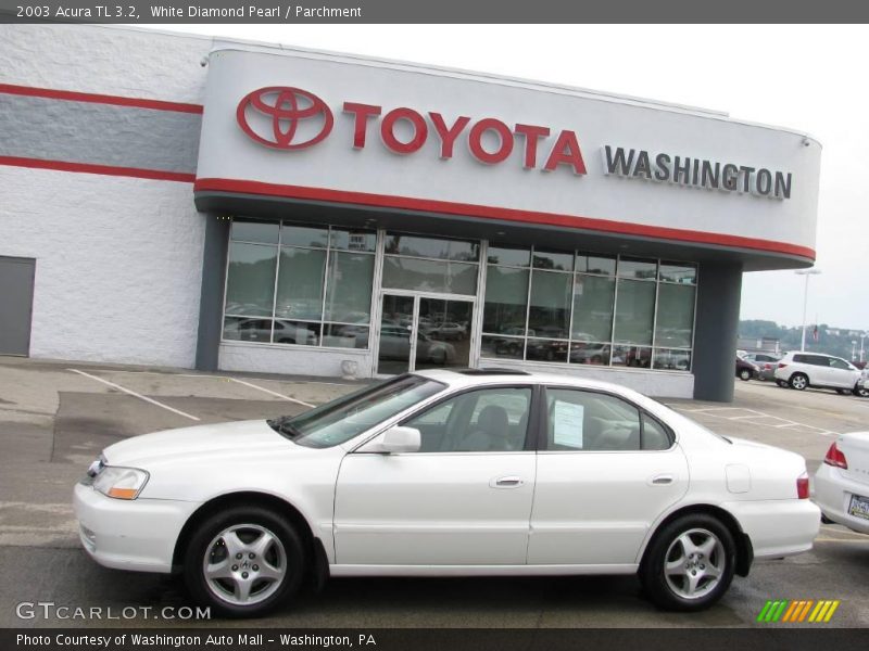White Diamond Pearl / Parchment 2003 Acura TL 3.2