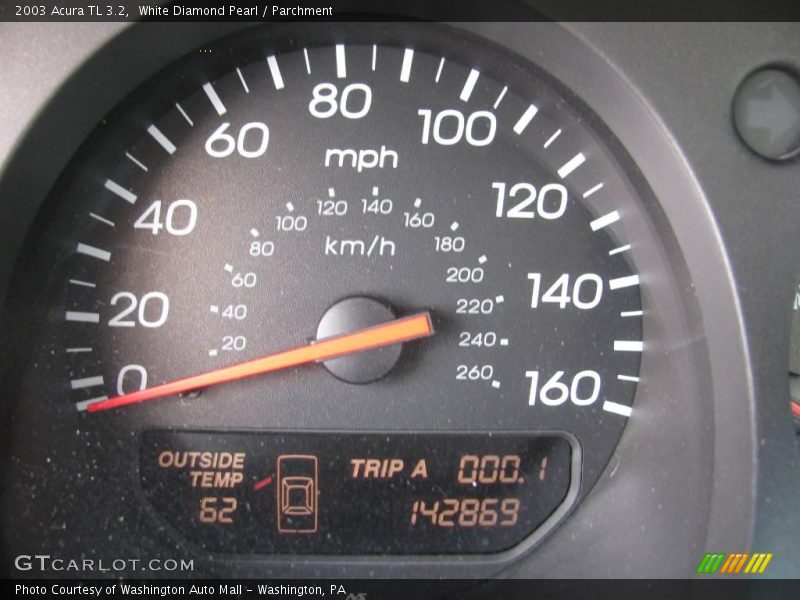 White Diamond Pearl / Parchment 2003 Acura TL 3.2