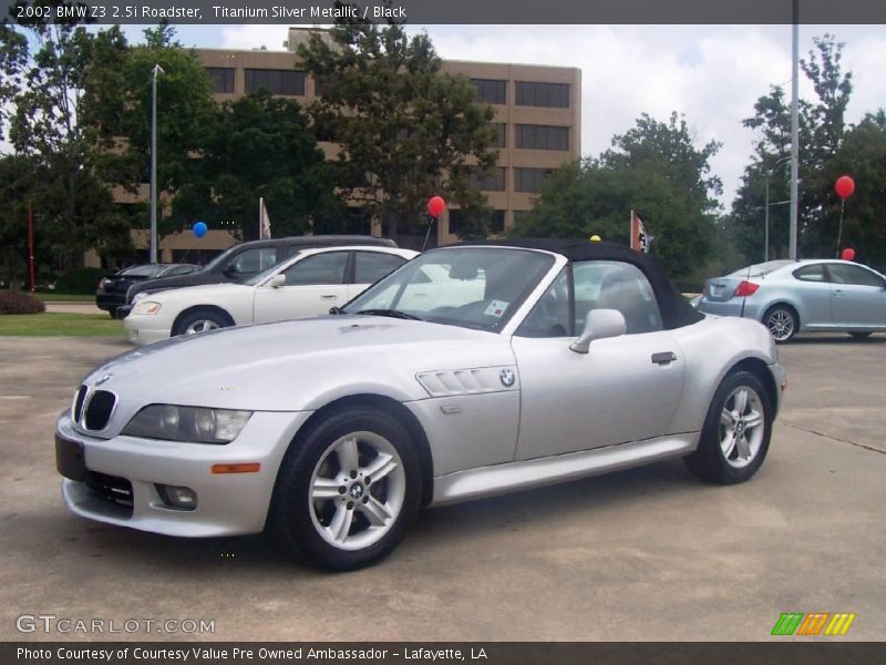 Titanium Silver Metallic / Black 2002 BMW Z3 2.5i Roadster